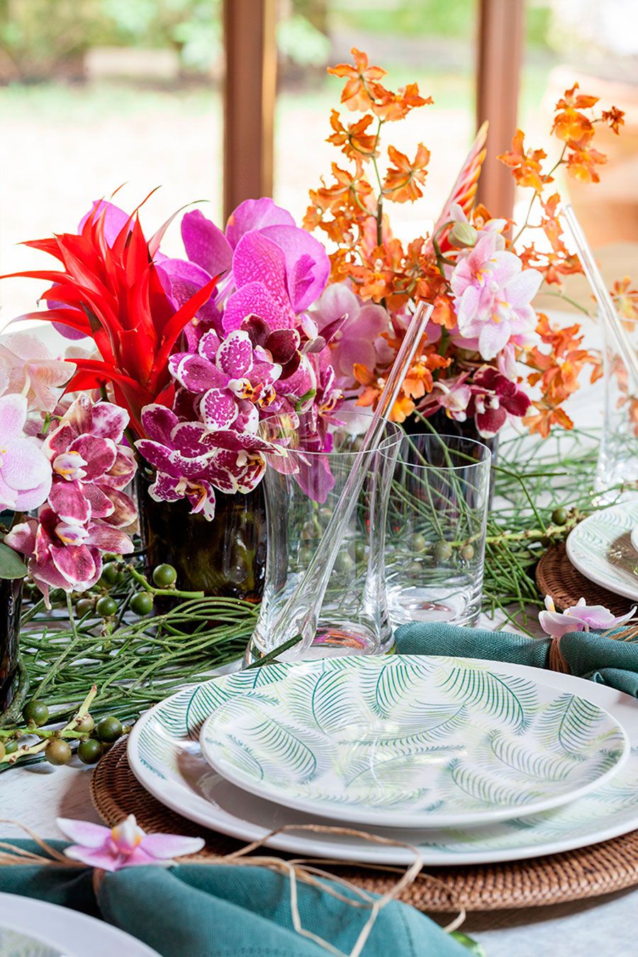 mesa de almoco tropical para praia 2